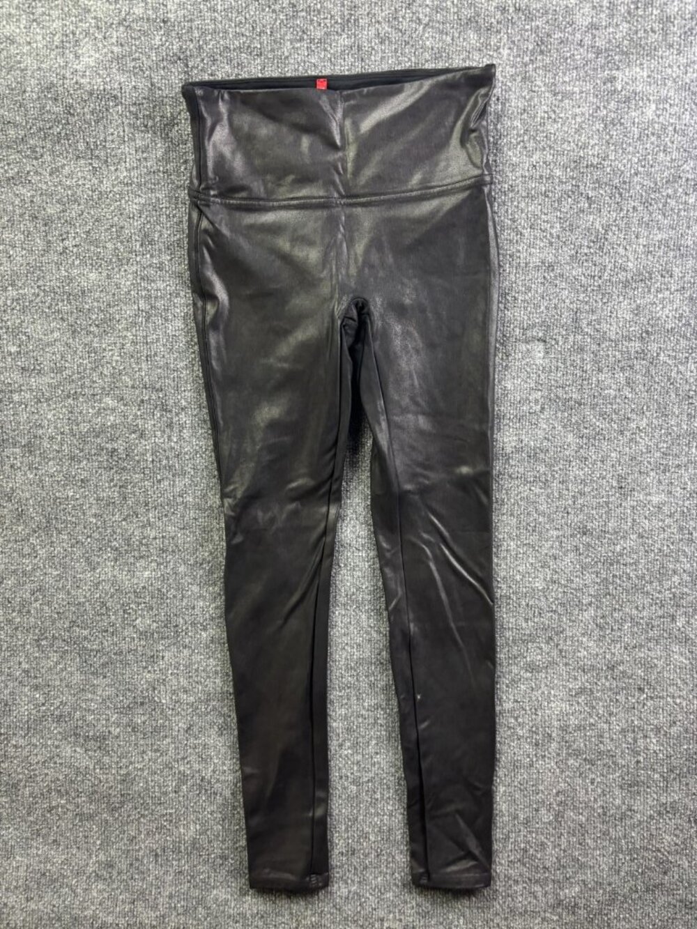 Spanx Leggings Womens Medium Black Faux Leather High Rise Shaping Ankle Pants‎